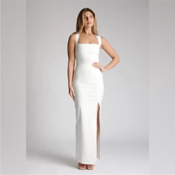 Vesper Dresses & Skirts - NWT Vesper Vera Ivory Square Neck Maxi Dress Size UK12 US8